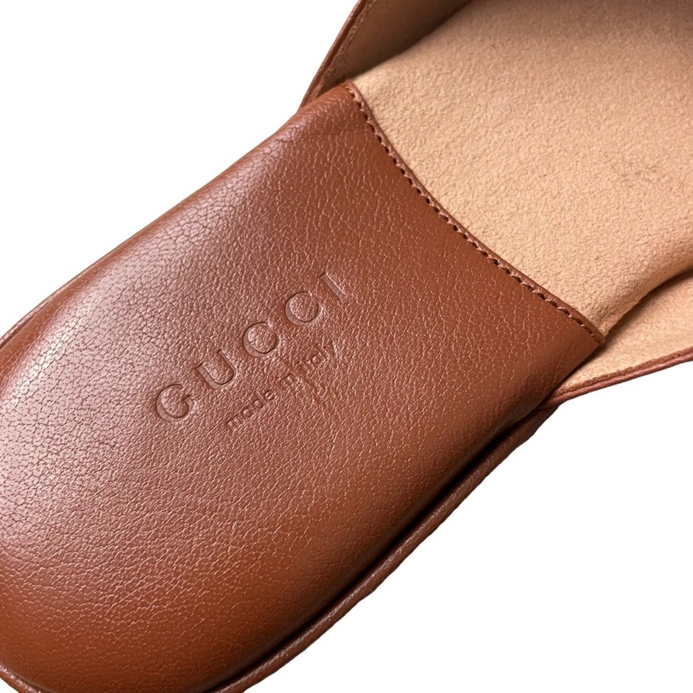 NEW Gucci Princetown GG Monogram Mules Slide Brown Size 37 - Picture 10 of 11